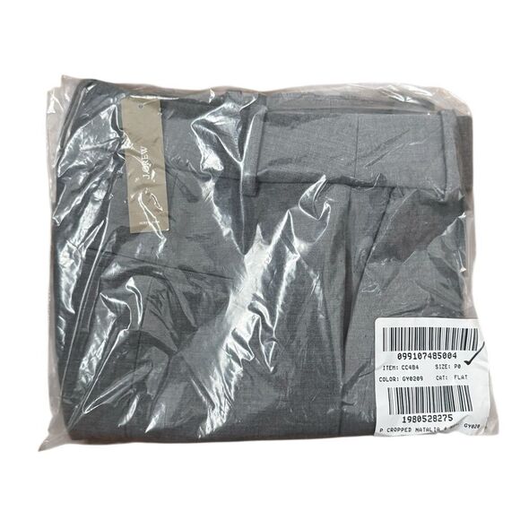 NWT J CREW Petite cropped Natalia pant in four-season stretch in grey - Picture 9 of 9